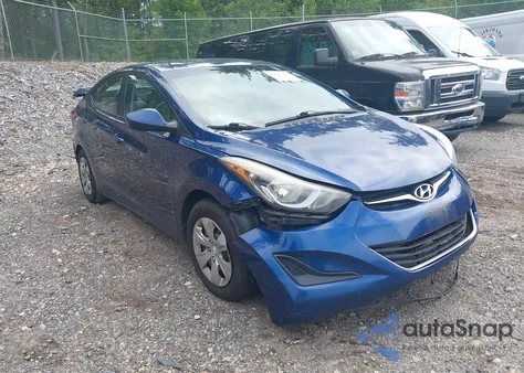 2016 Hyundai Elantra Se из США, поврежденный, VIN 5NPDH4AE7GH664692